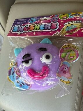 SMUSHERS- NEW- Purple Squeeze Toy- Cute Character Stress Reliever-  sells fast!!